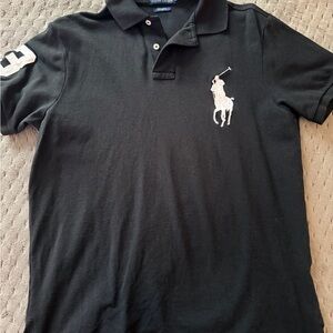 Ralph Lauren Black Custom Fit Polo